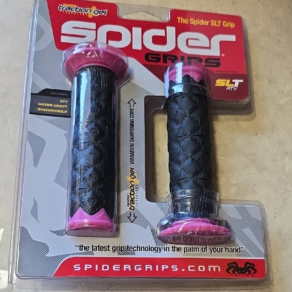 Black and Pink Handlebar Grips